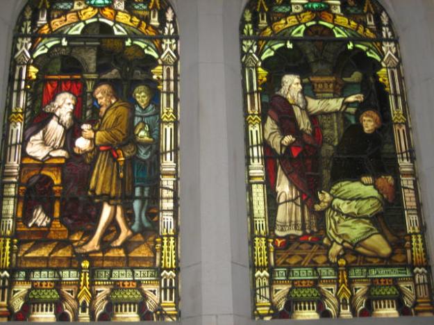 Depiction of the Parable of the Unmerciful Servant, Scot's Church Melbourne