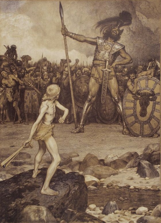 Osmar Schilndler, David und Goliath (1888)