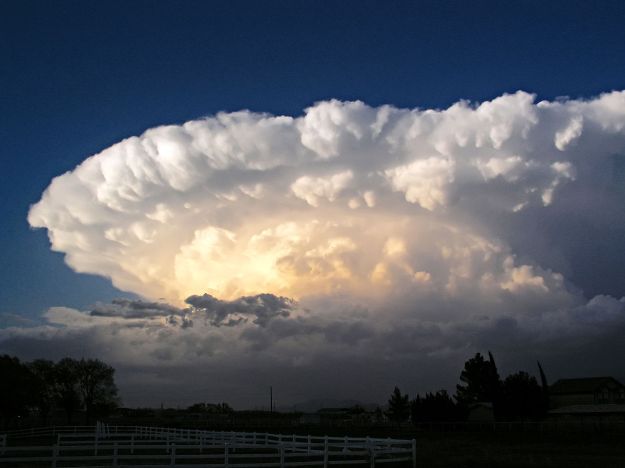 Supercell Thunderstorm over Chaparral, New Mexico on April 3, 2004